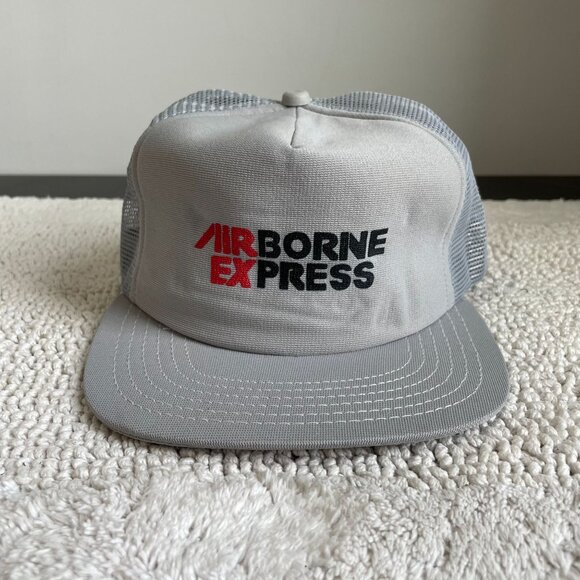 VINTAGE AIRBORNE EXPRESS MESH SNAPBACK TRUCKER HAT ADULT OSFA GRAPHIC CAP - Picture 1 of 7